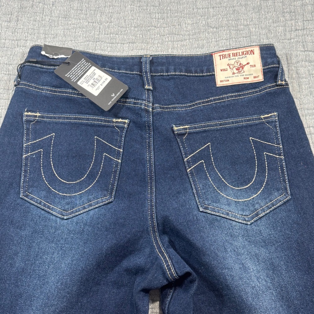 True Religion‎ Sarah High Rise Straight Jeans Women's 30x33 NWT- $159  Dark Wash